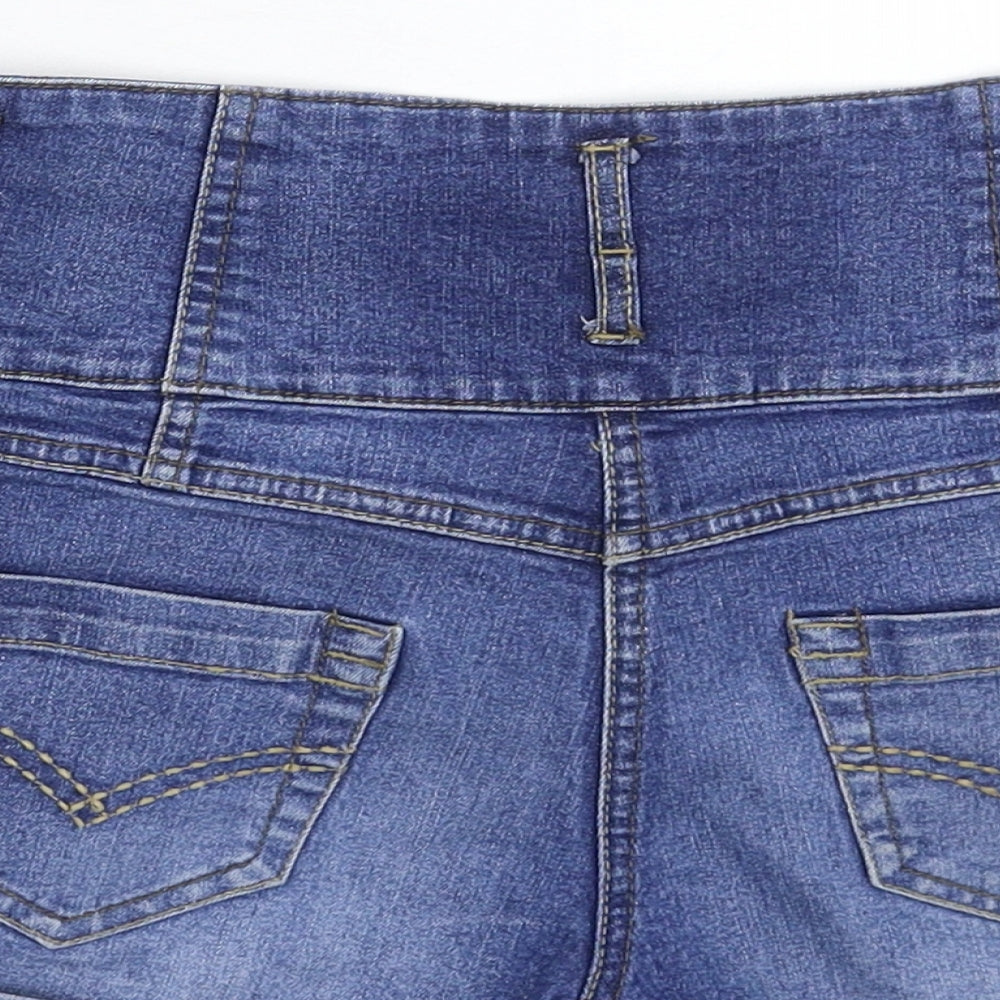 Denim & Co. Womens Blue  Denim Hot Pants Shorts Size 6