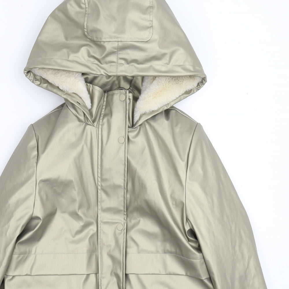 Zara Girls Gold   Parka Coat Size 11-12 Years