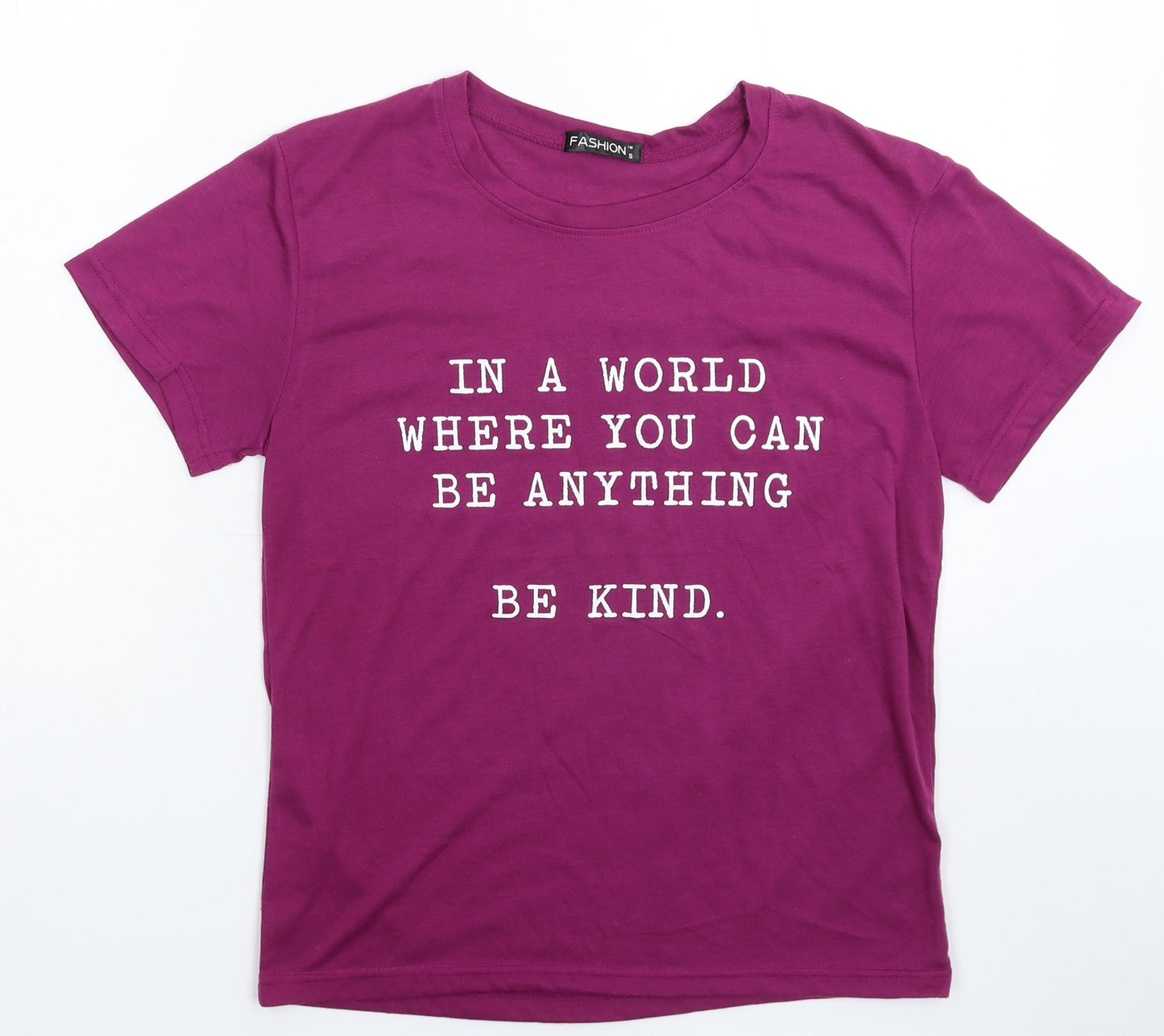 Fashion Womens Purple   Basic T-Shirt Size S