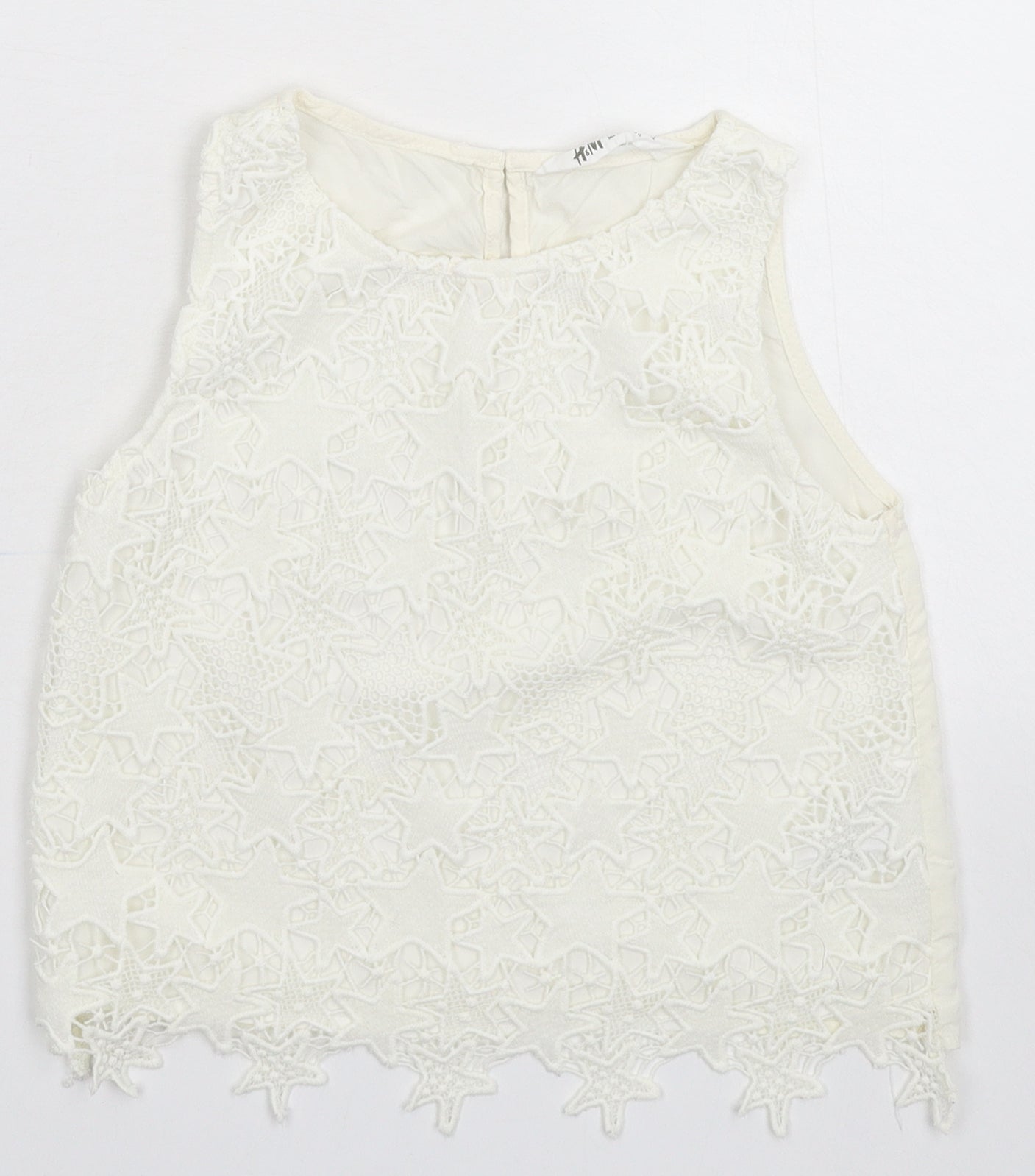 H&M Girls White   Basic Tank Size 10-11 Years