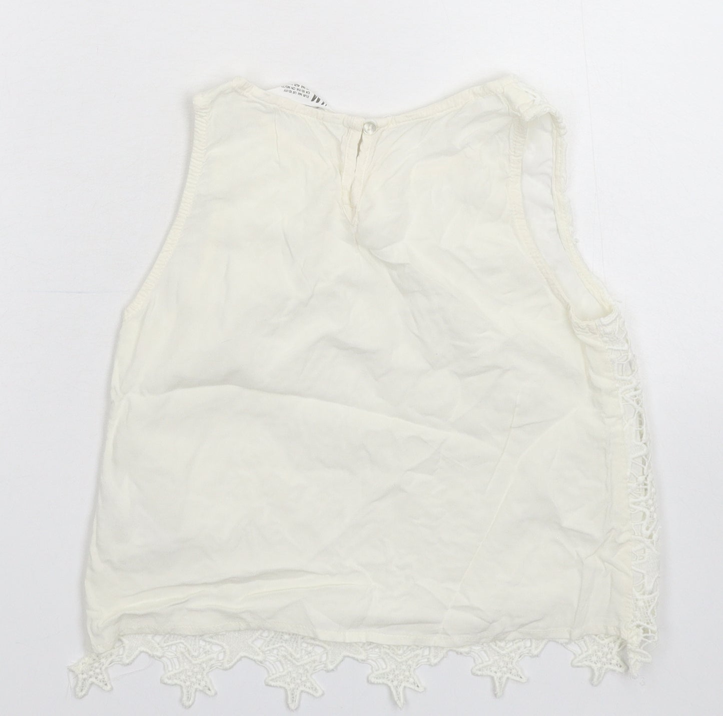 H&M Girls White   Basic Tank Size 10-11 Years