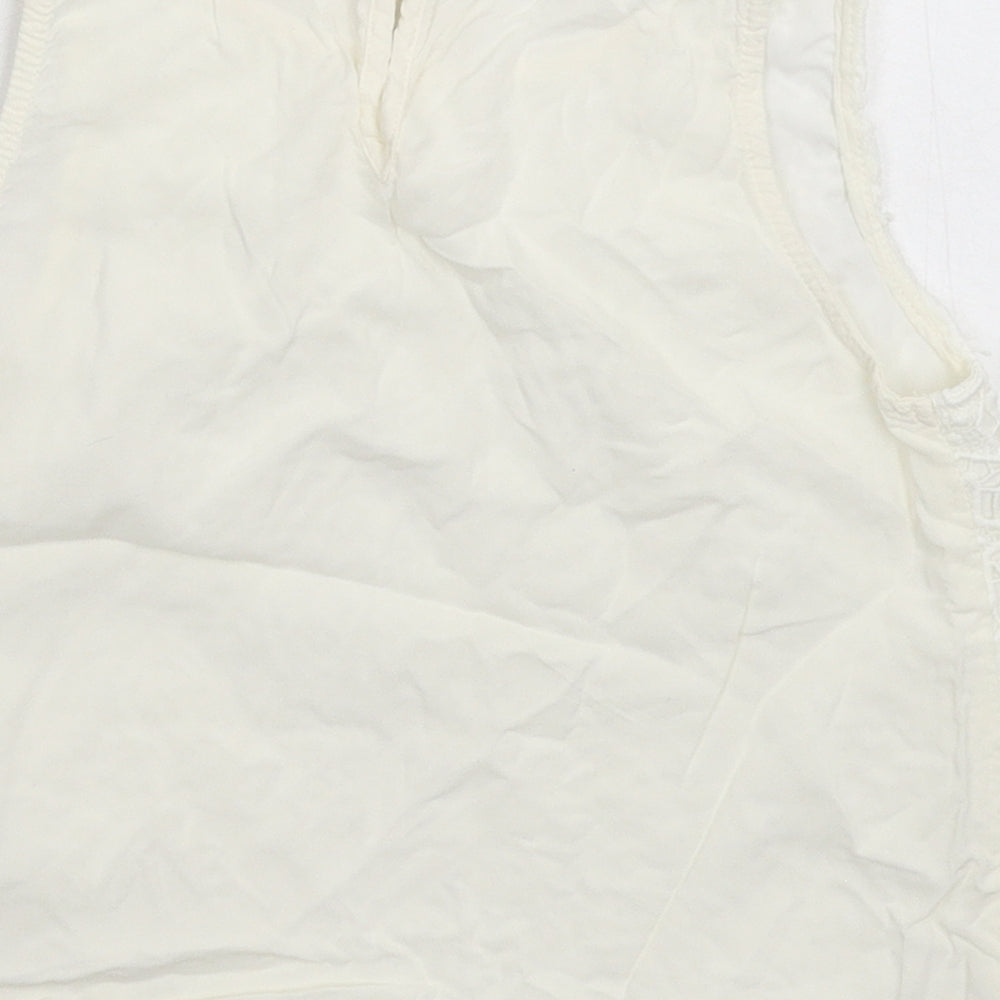 H&M Girls White   Basic Tank Size 10-11 Years