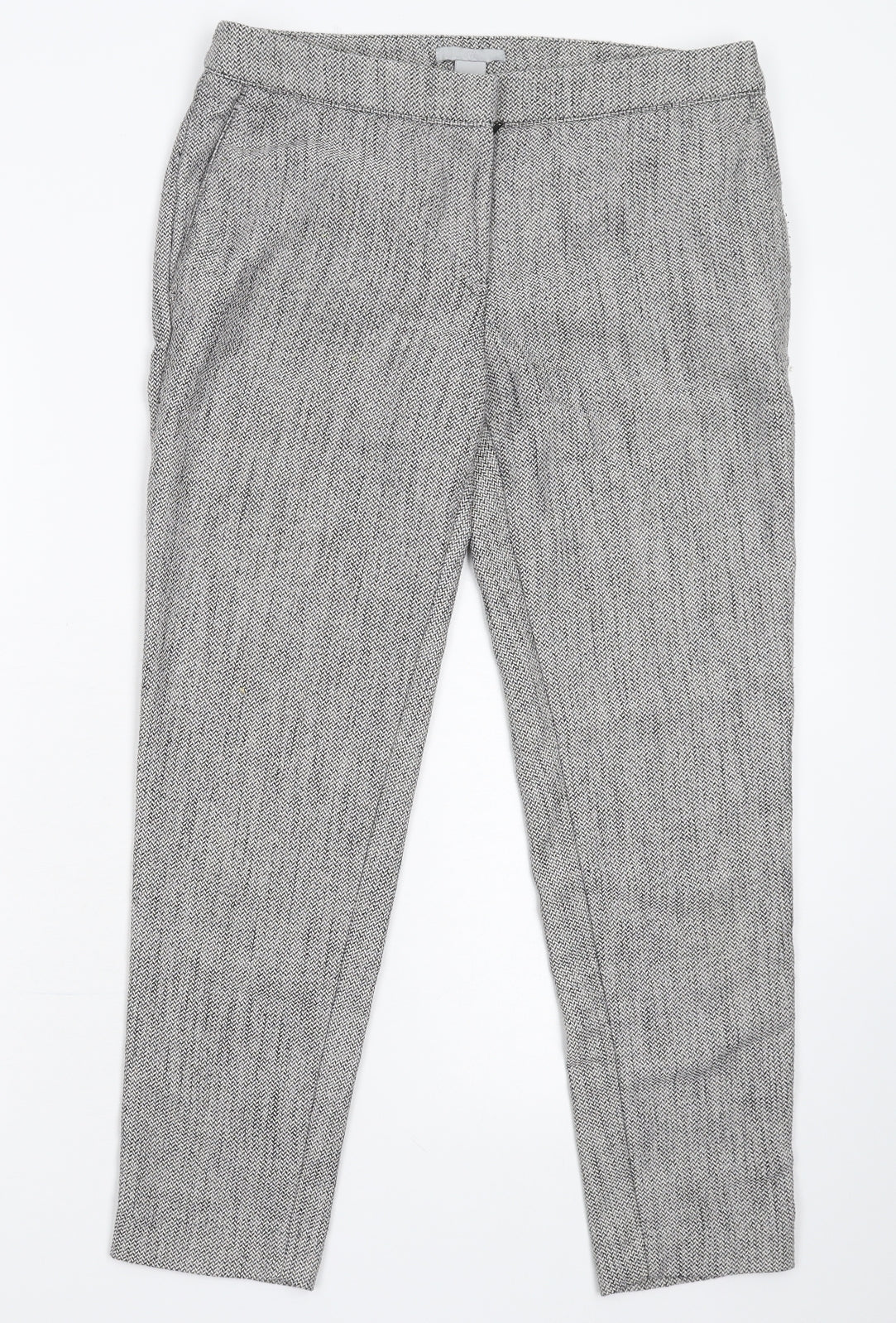 H&M Womens Grey   Trousers  Size 10 L25 in