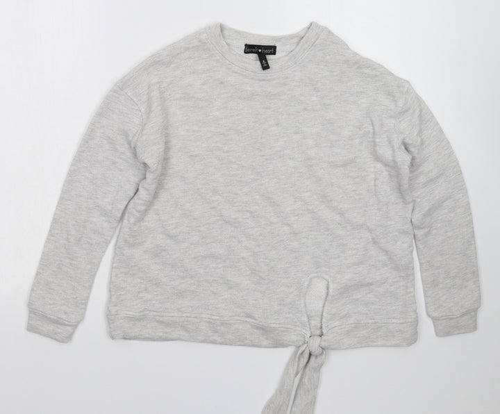 Derek Heart Womens Grey Pullover Sweatshirt Size S
