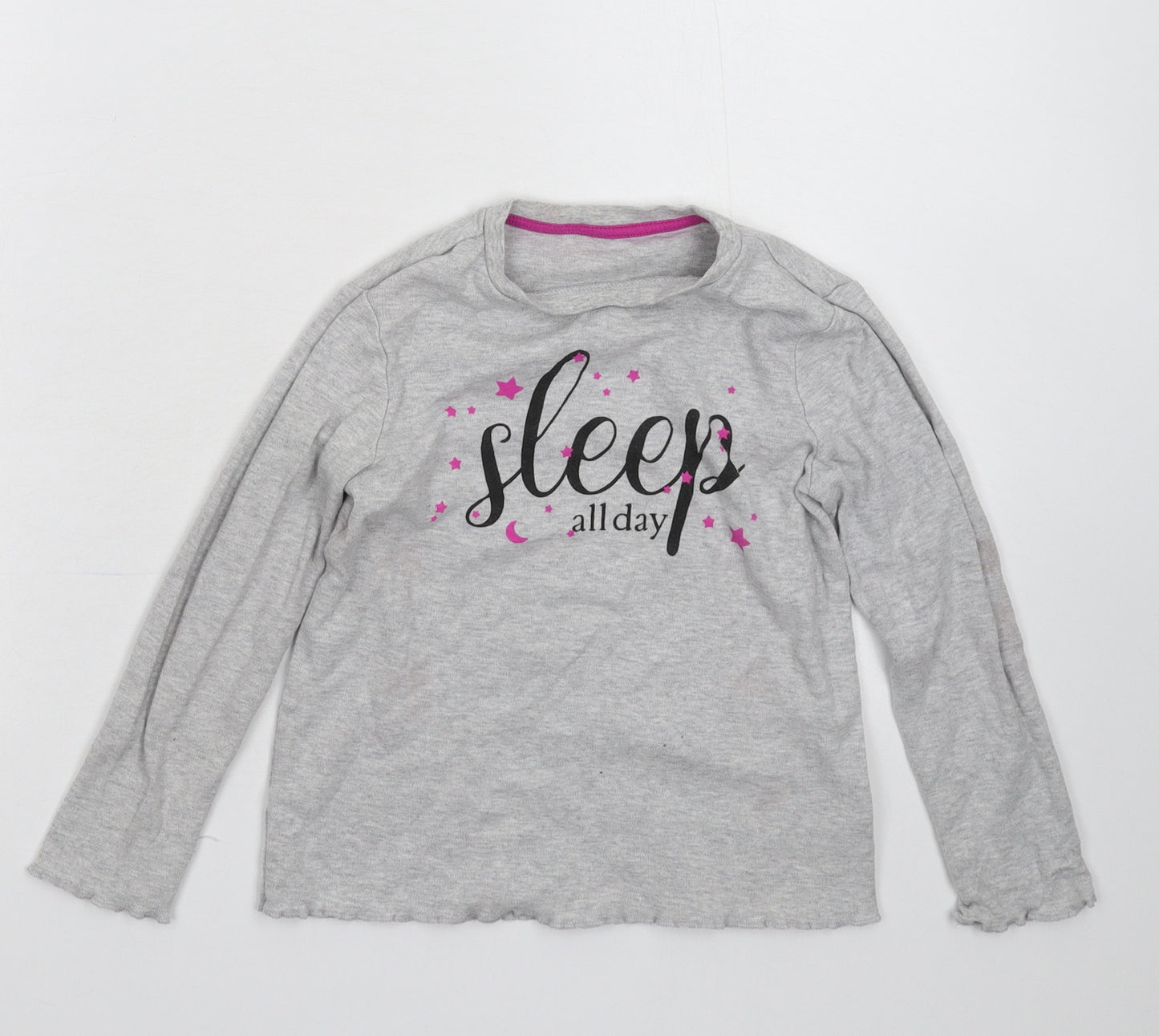 George Girls Grey   Basic T-Shirt Size 7-8 Years