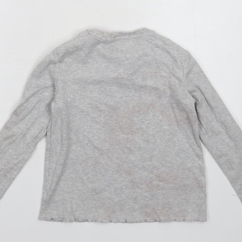 George Girls Grey   Basic T-Shirt Size 7-8 Years