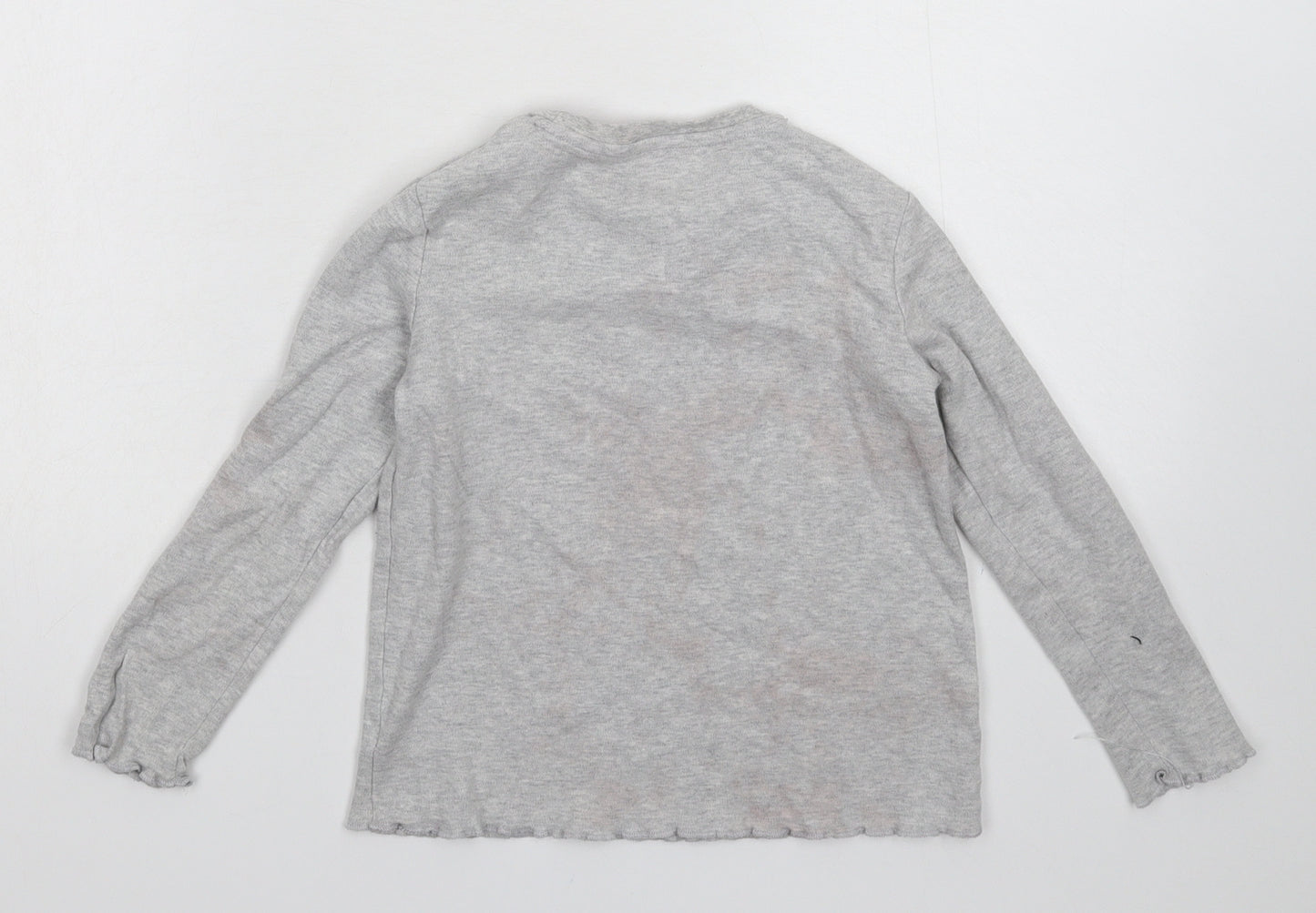 George Girls Grey   Basic T-Shirt Size 7-8 Years
