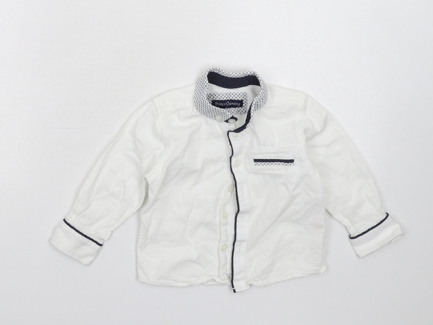 Matalan Boys White   Basic Button-Up Size 12-18 Months