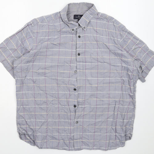 Blue Harbour Mens Grey Check   Button-Up Size XL