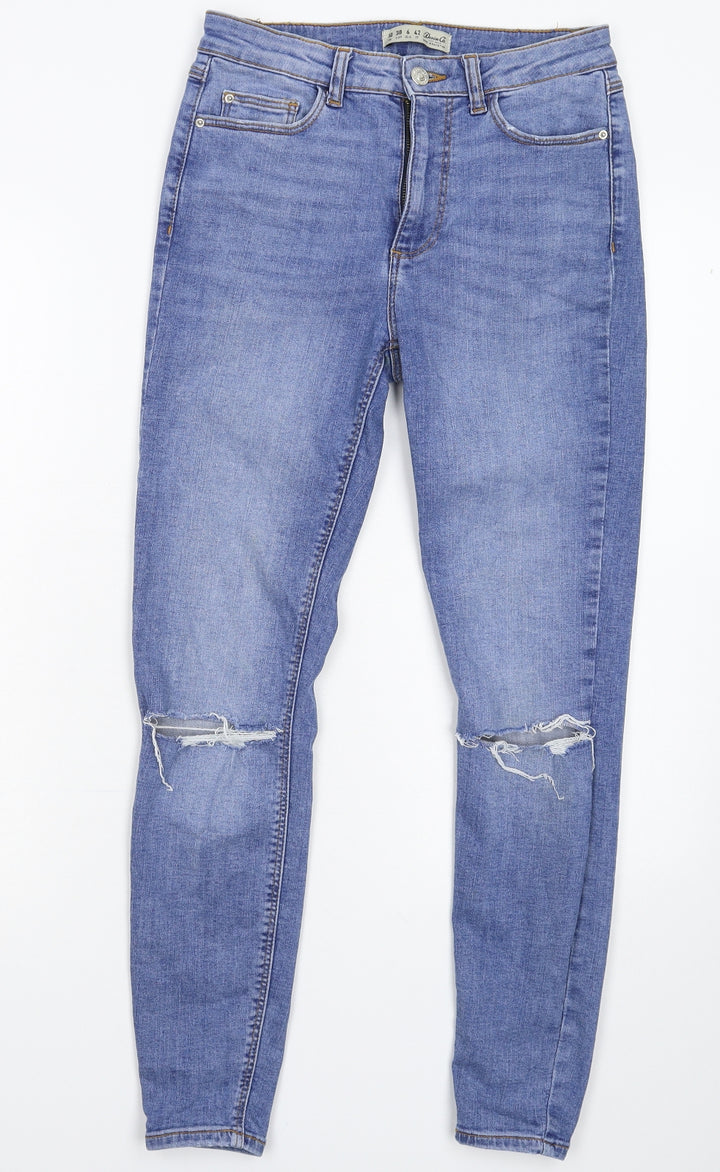 Denim & Co. Womens Blue Skinny Jeans Size 10 L26 in