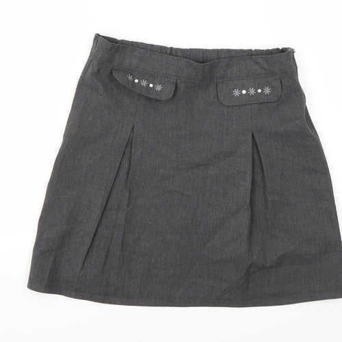 M&S Girls Grey   Flare Skirt Size 9-10 Years