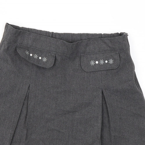M&S Girls Grey   Flare Skirt Size 9-10 Years