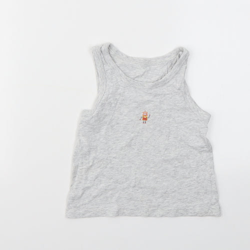 George Boys Grey Geometric  Basic T-Shirt Size 3-4 Years