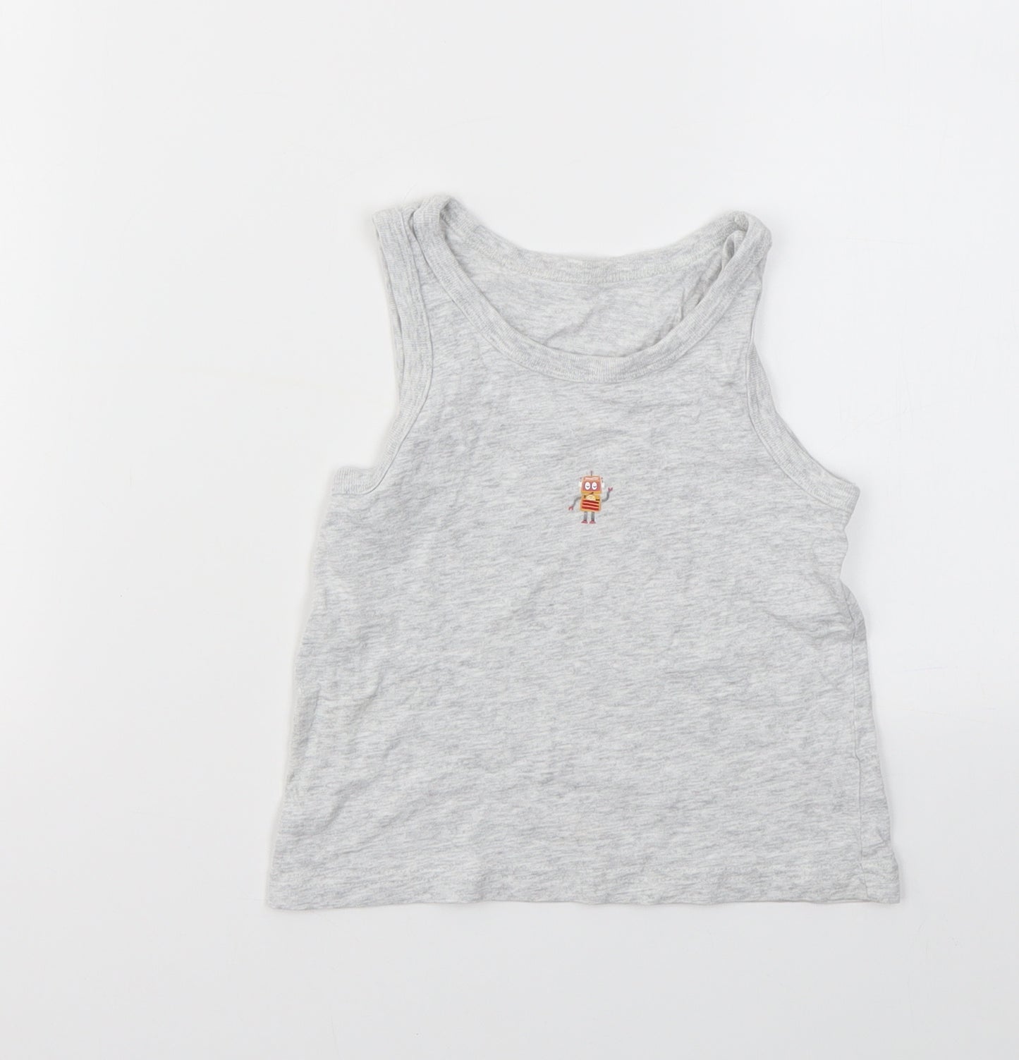 George Boys Grey Geometric  Basic T-Shirt Size 3-4 Years