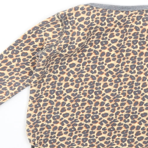 NEXT Girls Brown Animal Print  Basic T-Shirt Size 12-18 Months