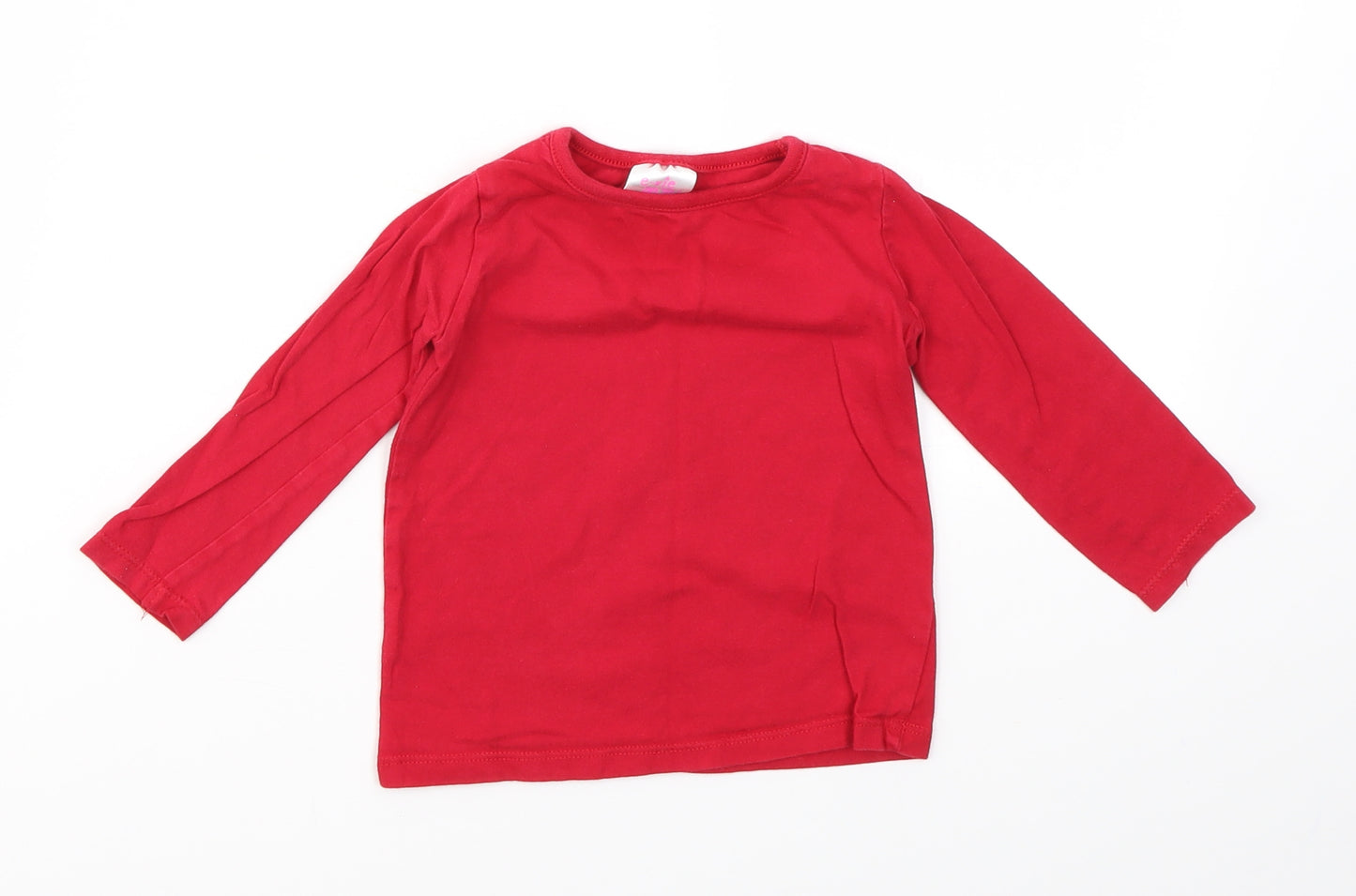 Evie Angel Girls Purple   Basic T-Shirt Size 12-18 Months