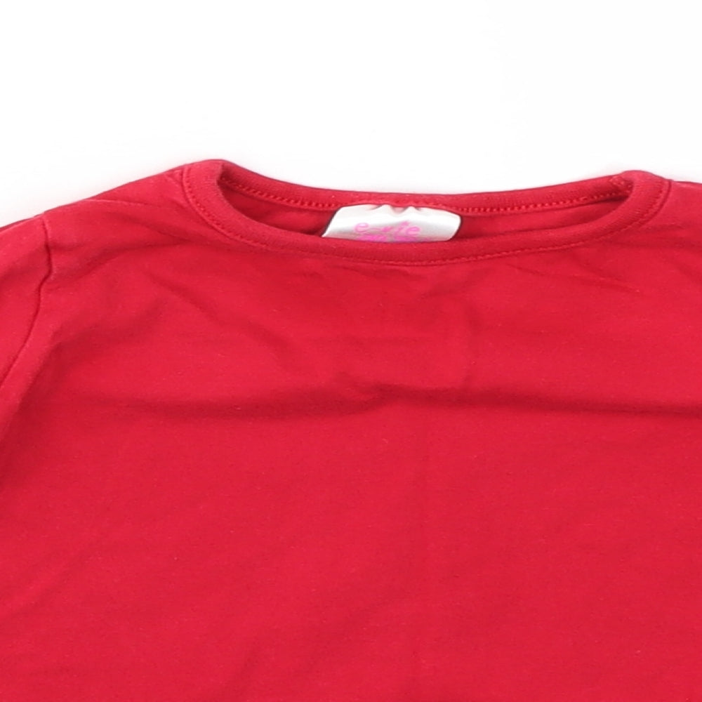 Evie Angel Girls Purple   Basic T-Shirt Size 12-18 Months