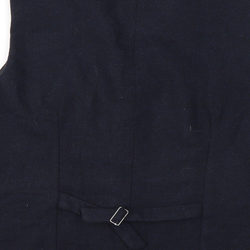 Preworn Mens Blue   Jacket Suit Waistcoat Size 44