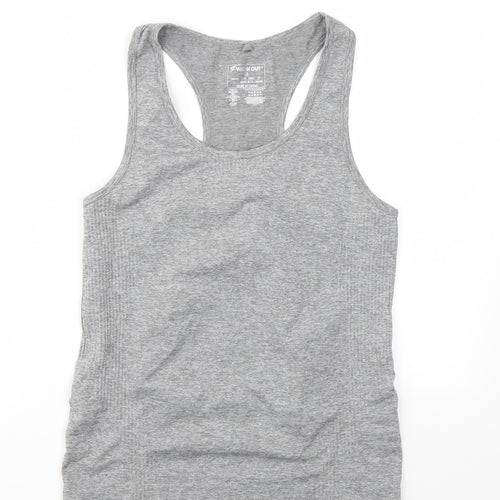 WORK OUT  Womens Grey   Basic T-Shirt Size M