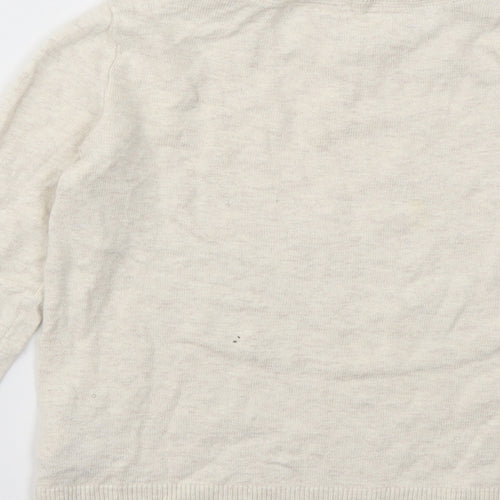 Gap Girls Ivory Geometric  Pullover Jumper Size S