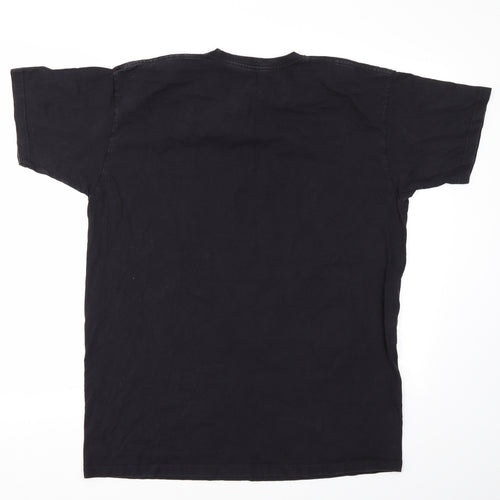 Marvel Mens Black Floral   T-Shirt Size XL