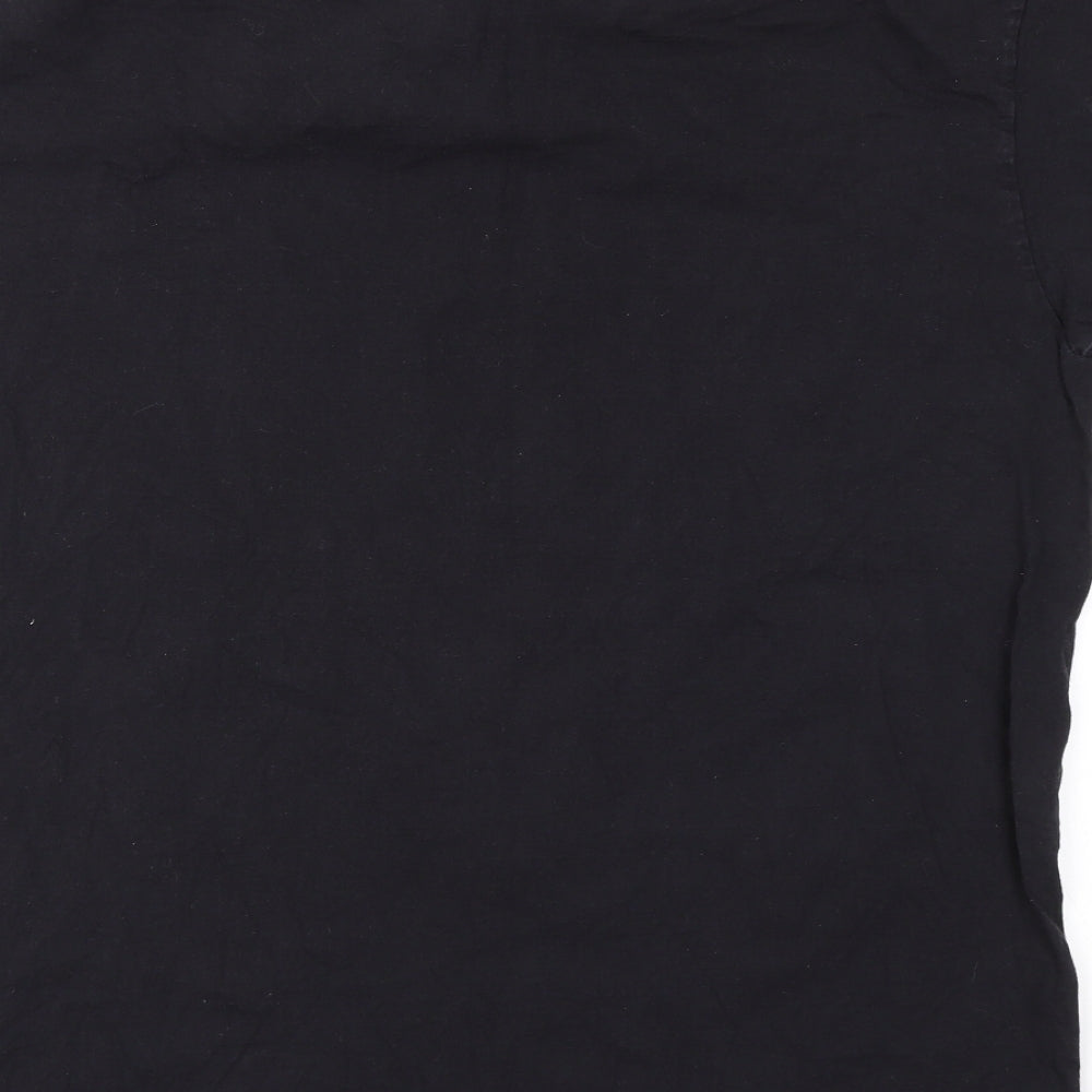 Marvel Mens Black Floral   T-Shirt Size XL