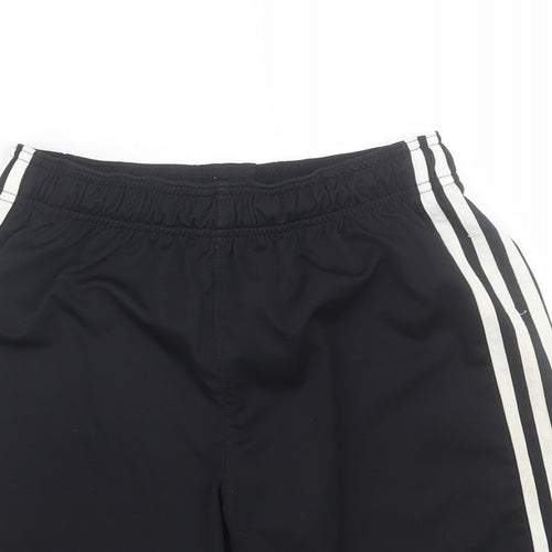 adidas Boys Black Striped  Sweat Shorts Size 13-14 Years