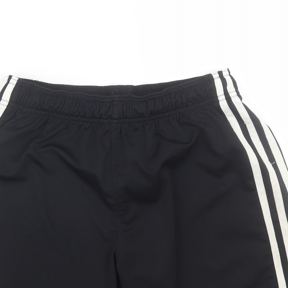 adidas Boys Black Striped  Sweat Shorts Size 13-14 Years
