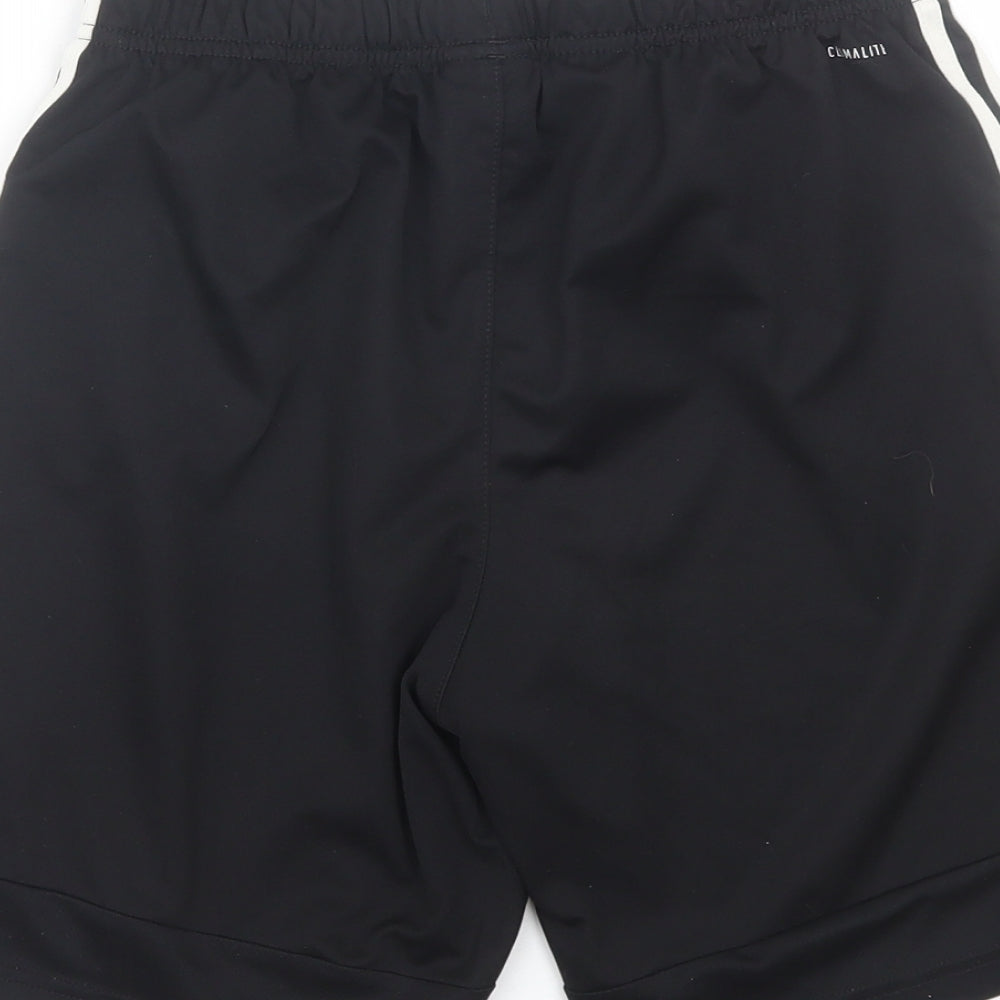 adidas Boys Black Striped  Sweat Shorts Size 13-14 Years
