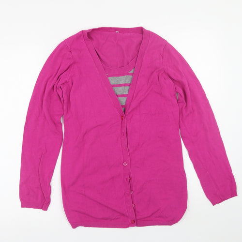BHS Womens Pink Striped  Pullover Jumper Size 14