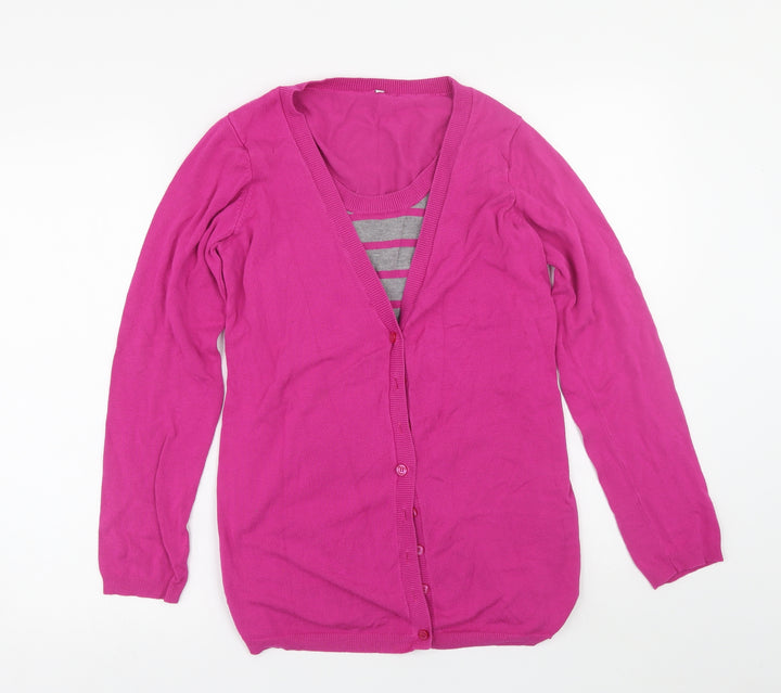 BHS Womens Pink Striped  Pullover Jumper Size 14