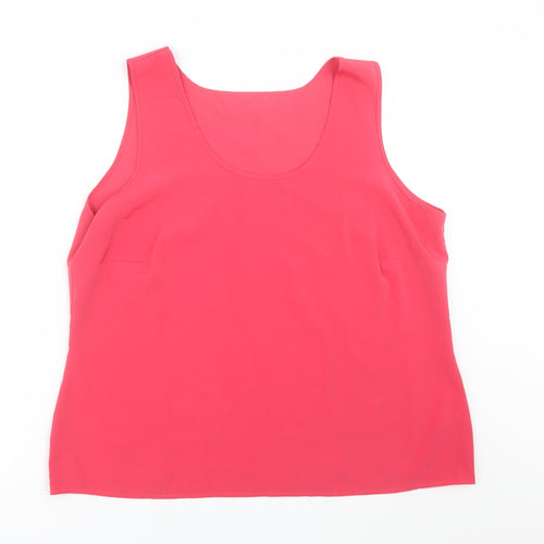 M&S Womens Pink   Basic Tank Size 18