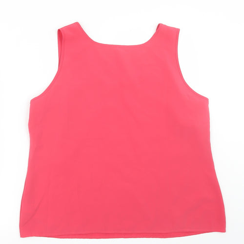 M&S Womens Pink   Basic Tank Size 18