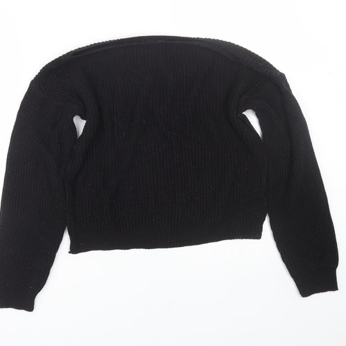 PRETTYLITTLETHING Womens Black   Pullover Jumper Size 4