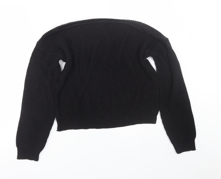 PRETTYLITTLETHING Womens Black   Pullover Jumper Size 4