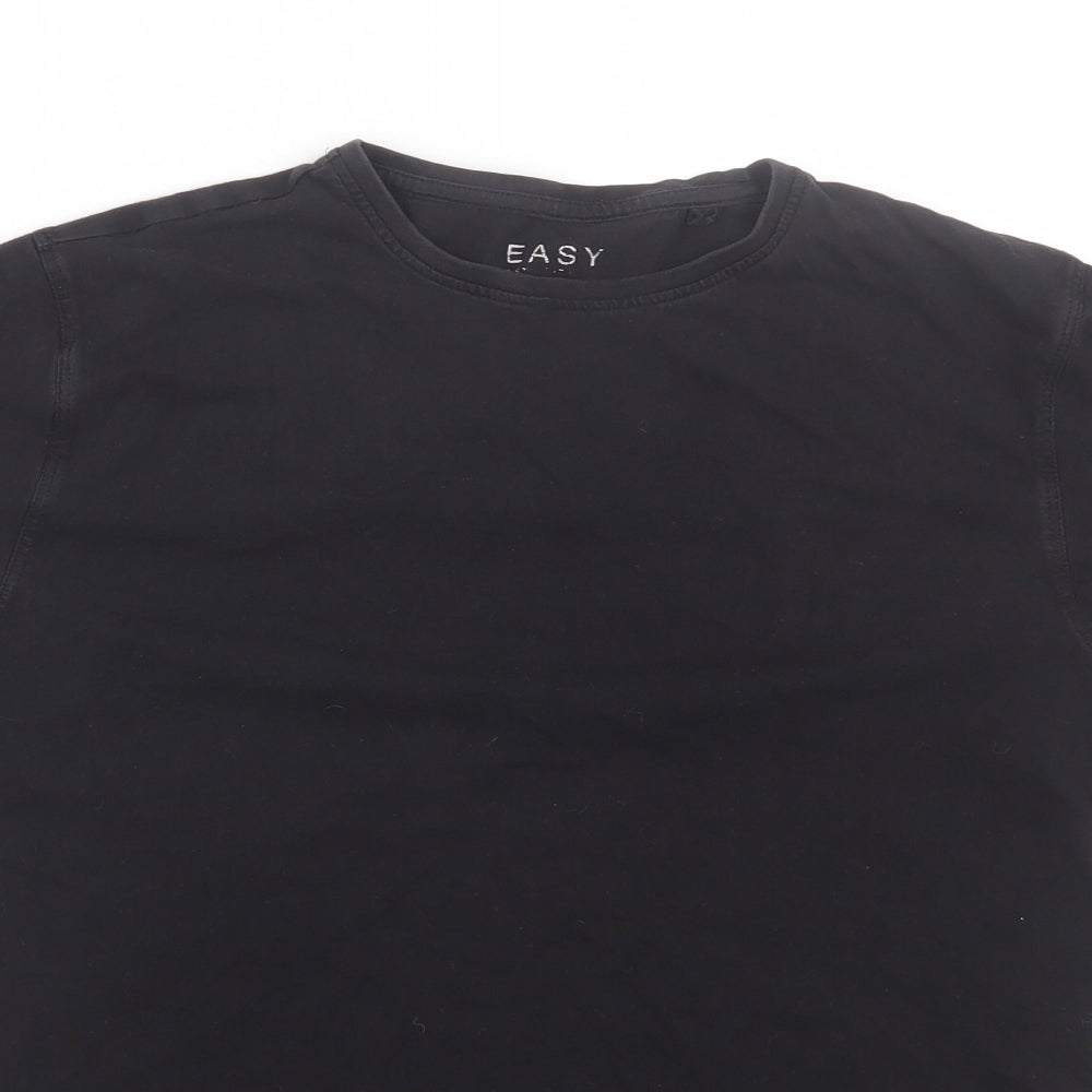 Easy Mens Black    T-Shirt Size S