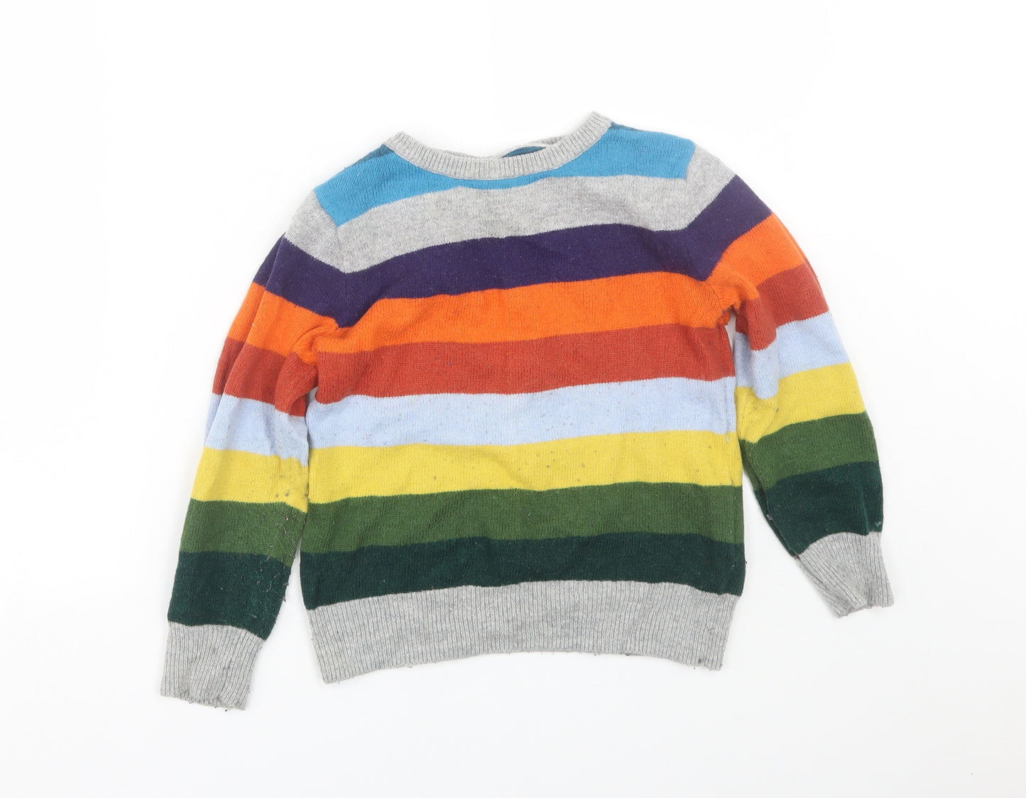 H&M Boys Multicoloured Striped  Pullover Jumper Size 5-6 Years