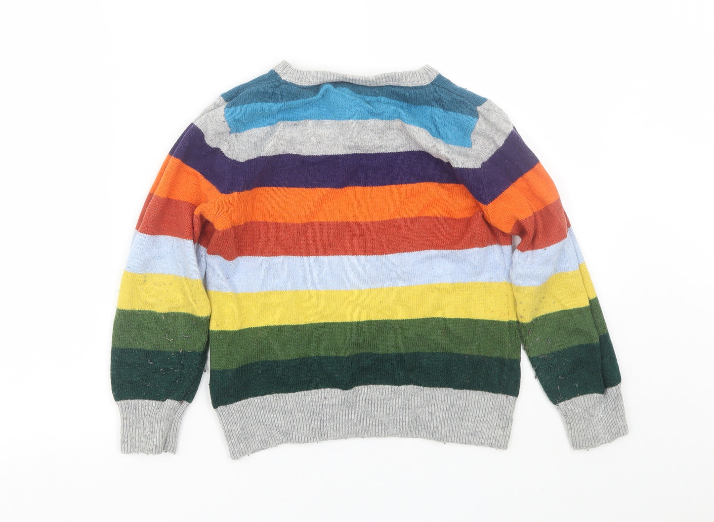 H&M Boys Multicoloured Striped  Pullover Jumper Size 5-6 Years