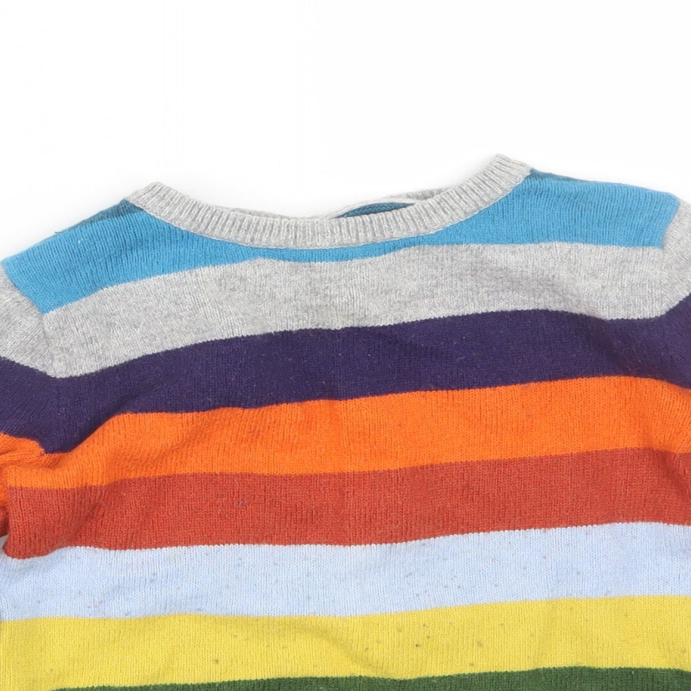 H&M Boys Multicoloured Striped  Pullover Jumper Size 5-6 Years