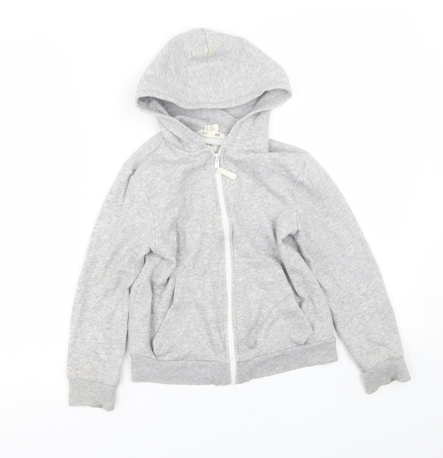 H&M Boys Grey   Full Zip Hoodie Size 7-8 Years