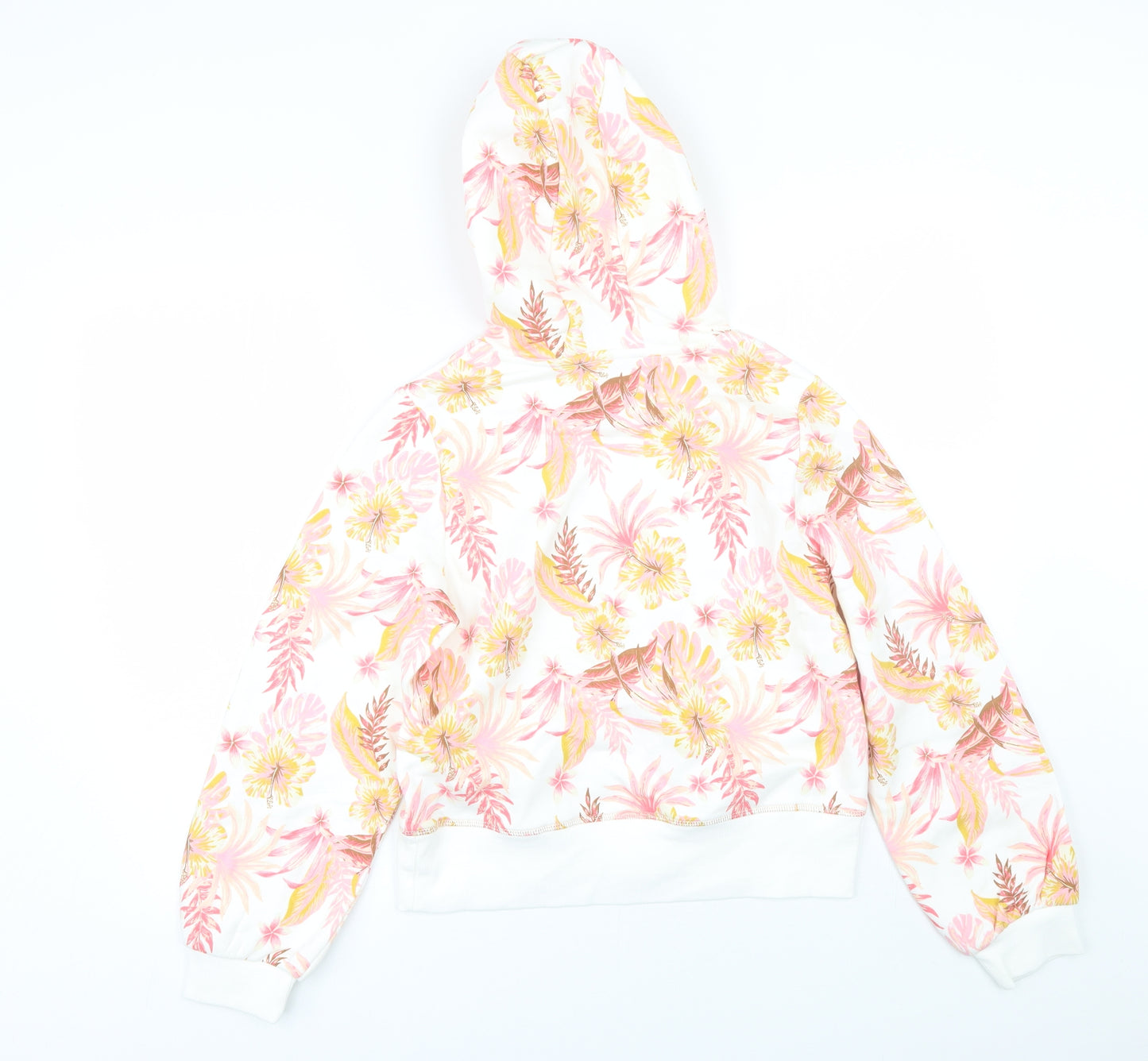 M&S Girls White Floral  Pullover Hoodie Size 12-13 Years