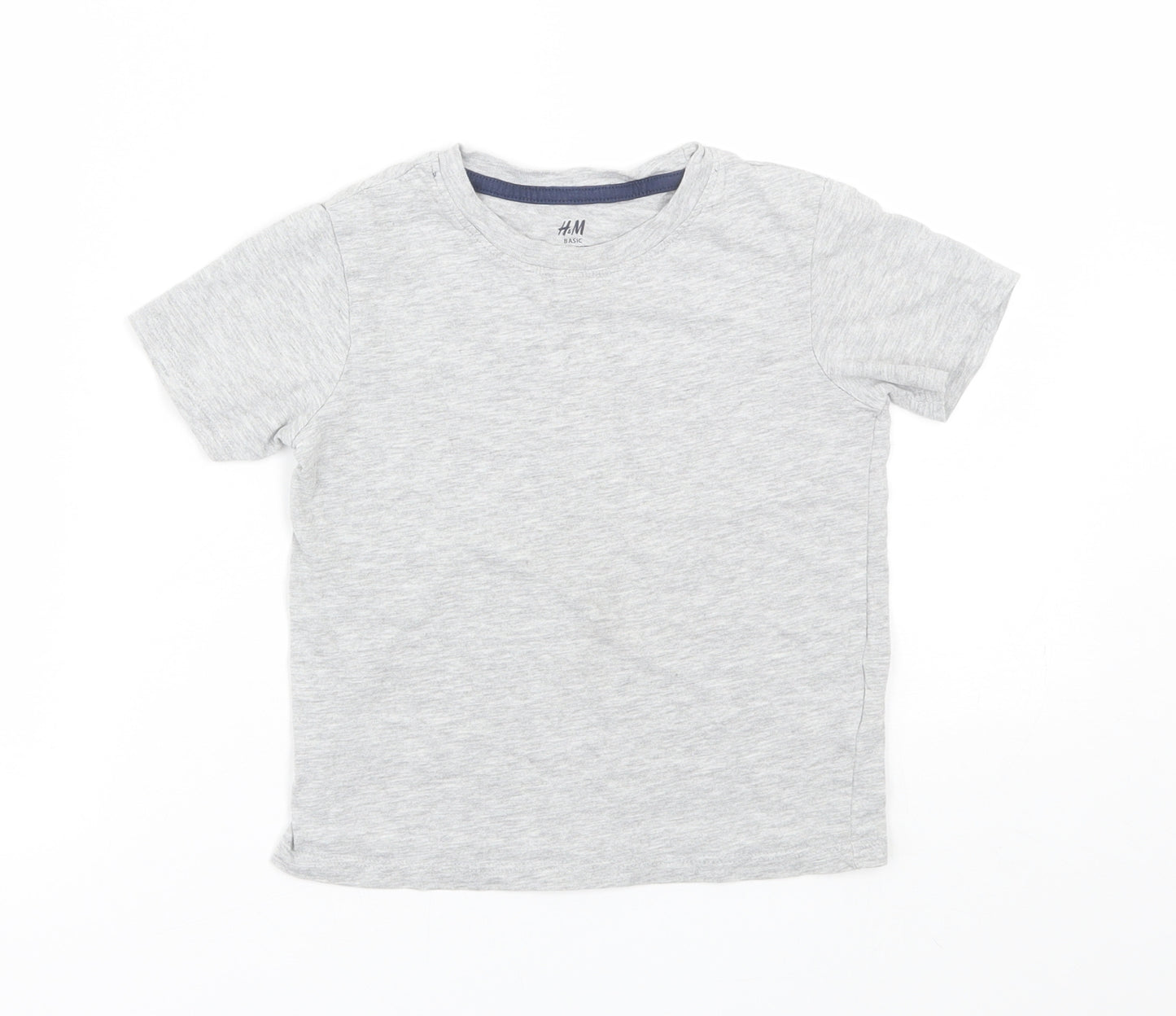 H&M Girls Grey   Basic T-Shirt Size 5-6 Years