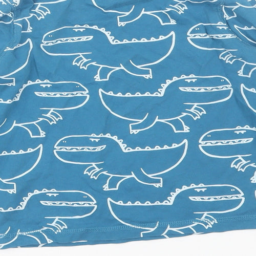 TU Boys Blue Animal Print   Pyjama Top Size 6-7 Years  - DInosaur