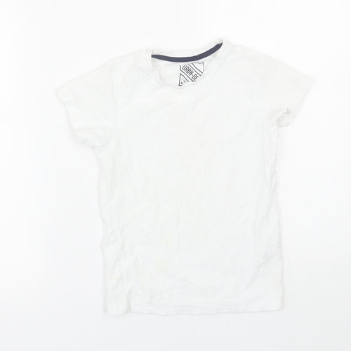 Matalan Boys White   Basic T-Shirt Size 7 Years