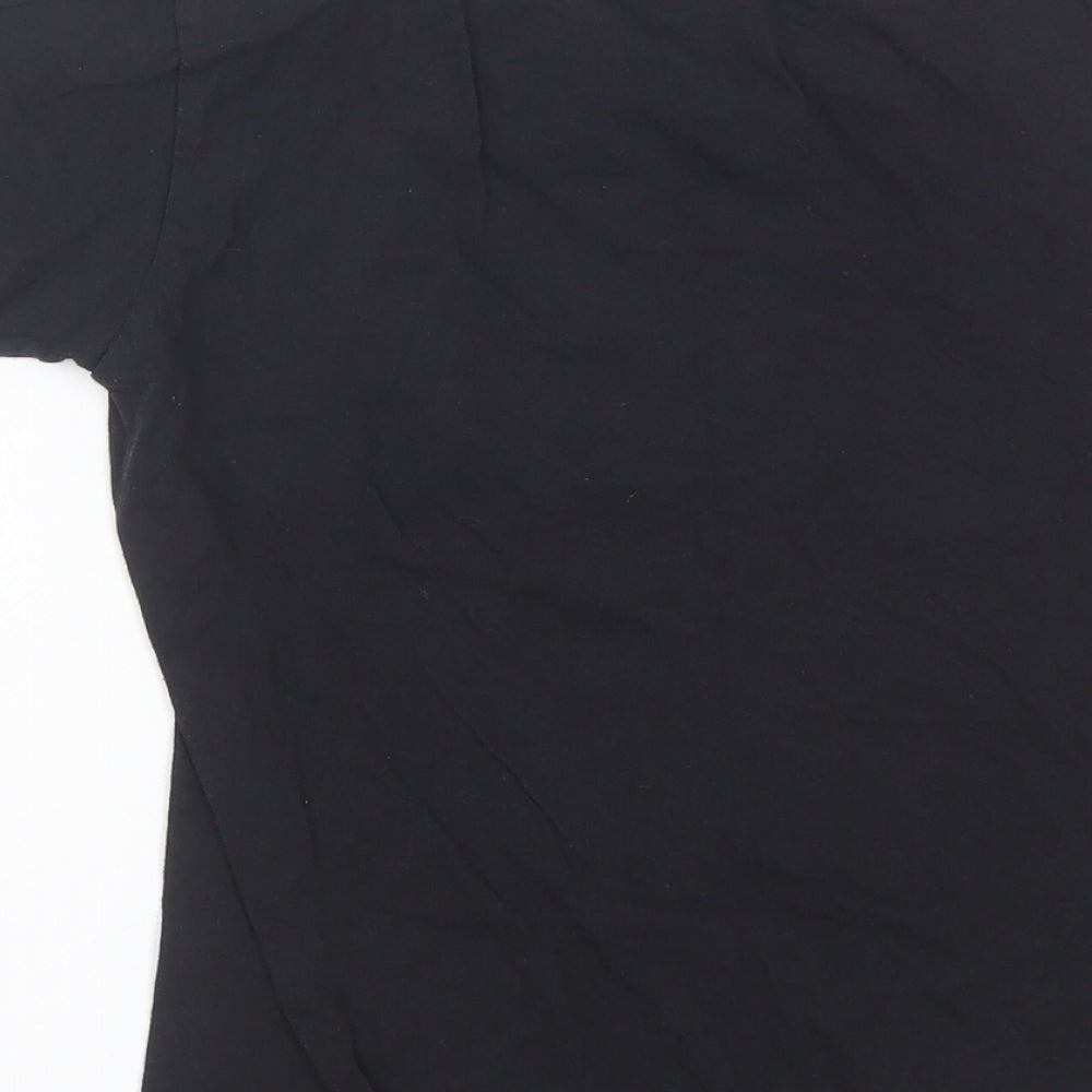 Russell Boys Black   Basic T-Shirt Size 7-8 Years  - Christmas