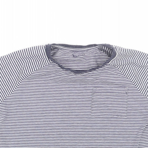 TU Boys Blue Striped  Basic T-Shirt Size 6-7 Years
