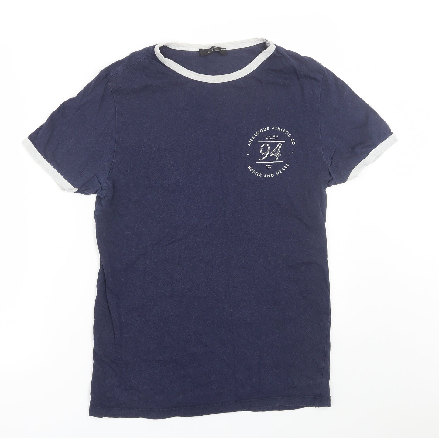 River Island Mens Blue    T-Shirt Size M