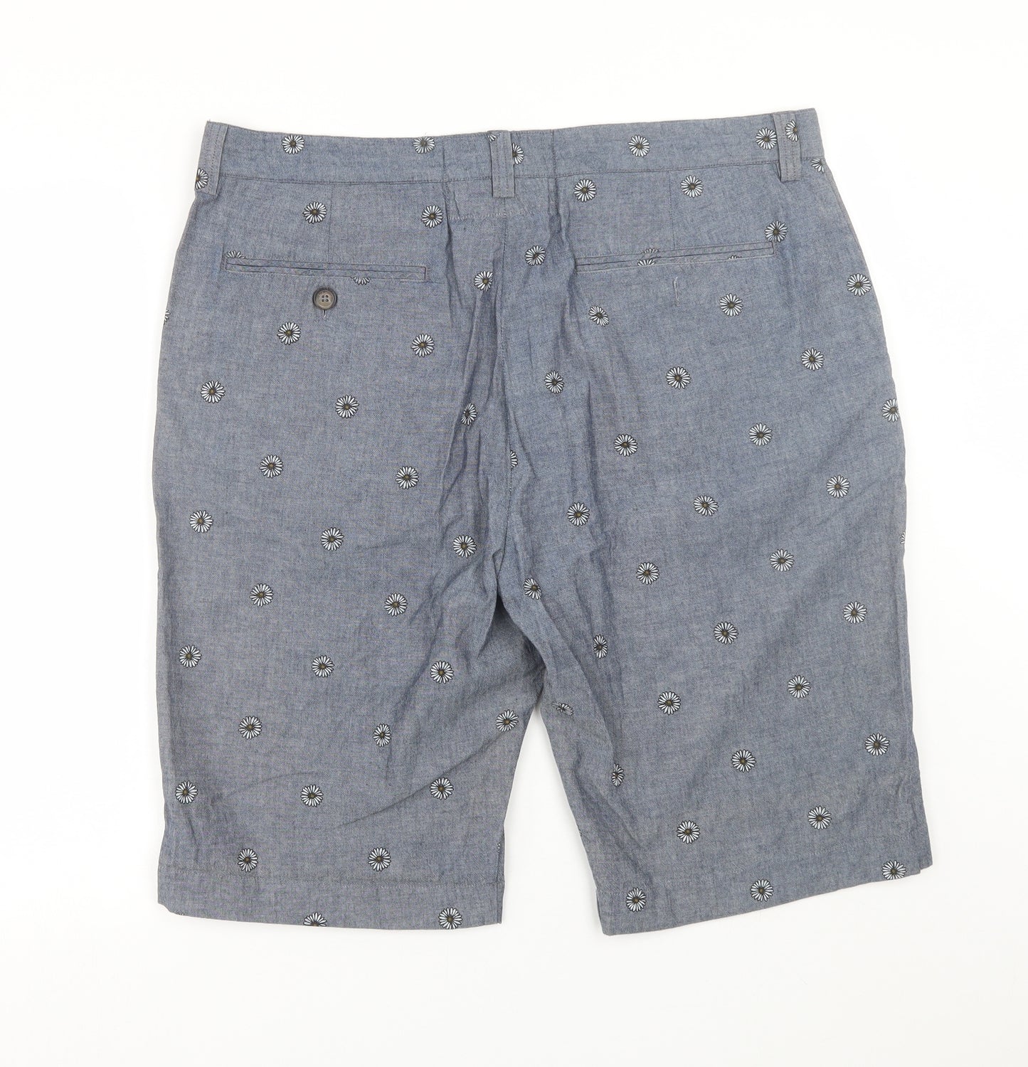 Jack Wills Mens Grey Floral  Bermuda Shorts Size 36