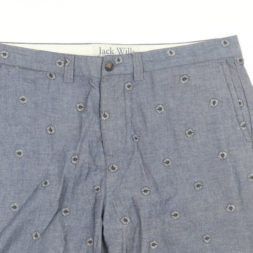 Jack Wills Mens Grey Floral  Bermuda Shorts Size 36