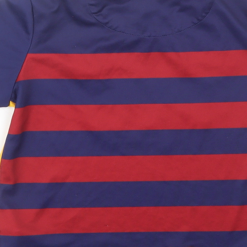 Nike Boys Multicoloured Striped  Jersey T-Shirt Size 7-8 Years  - Barcelona